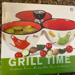 Clay Art Grill Time Condiment Server